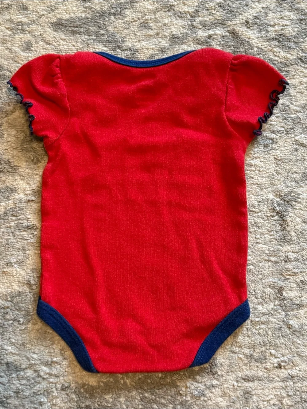 Philadelphia Phillies Baby Girl Bodysuit 0-3M Ruffle Sleeve MLB Red Outfit